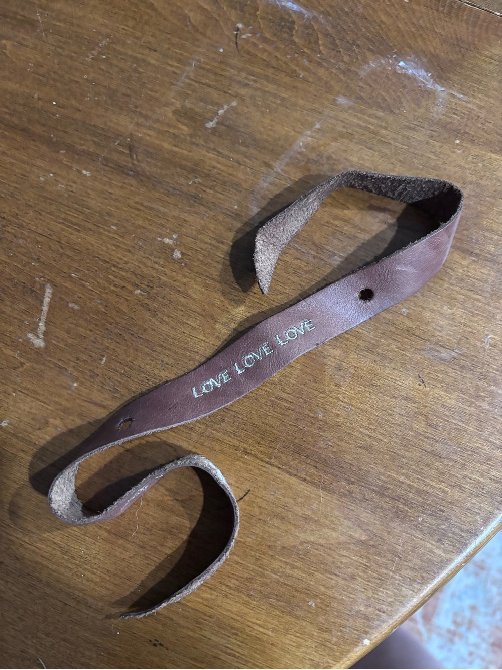 Taylor Swift Brown Leather bracelet with LOVE LOVE LOVE Embroidery